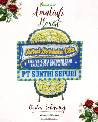 Papan Bunga Duka di Dorong